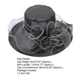thumbnail image 5 of Women Large Flower Tea Party Fascinator Hat Church Cocktail British Organza Dress Hat Cap Headpieces, 5 of 5
