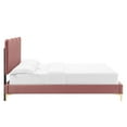 thumbnail image 3 of Modway Current Performance Velvet Queen Platform Bed in Dusty Rose, 3 of 10