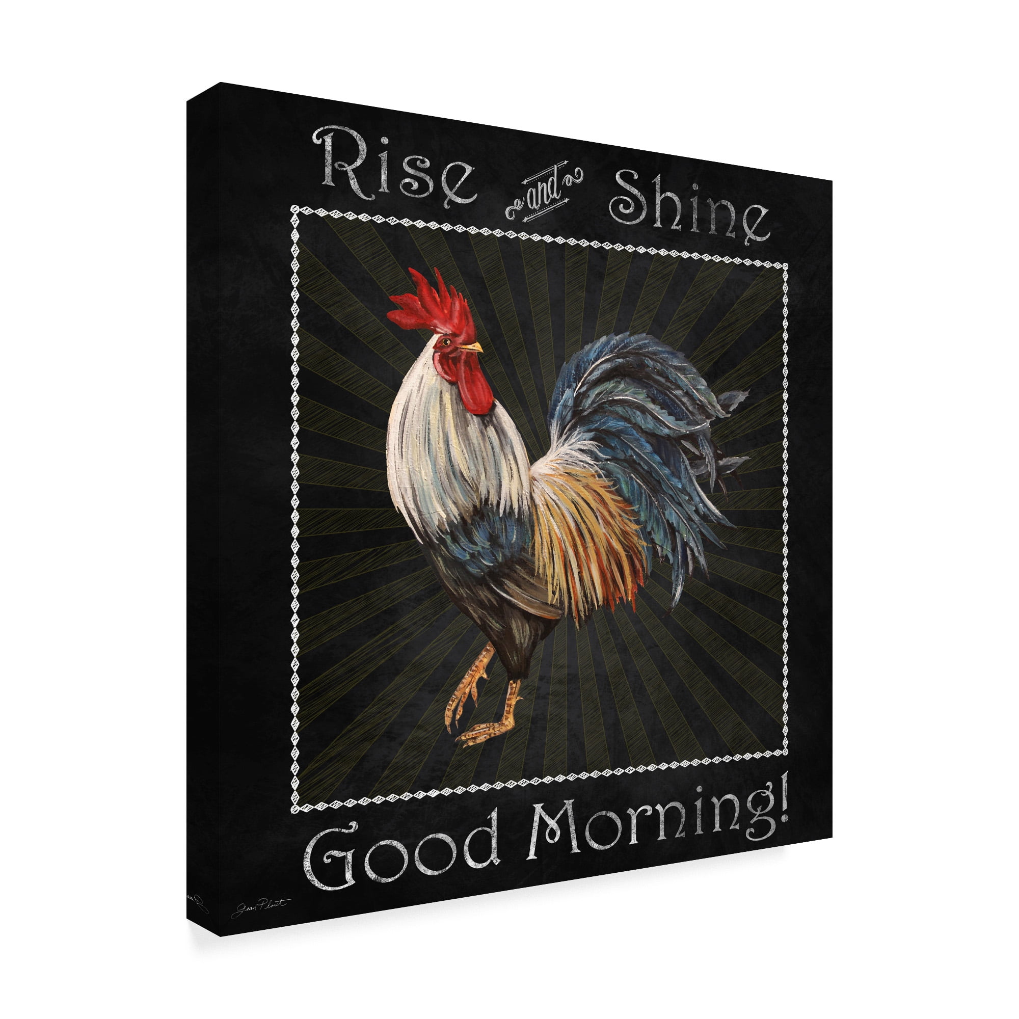 Trademark Fine Art 'Good Morning Rooster 2' Canvas Art by Jean Plout