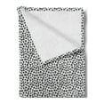 thumbnail image 2 of Black and White Soft Flannel Fleece Blanket, Various Size Spiral Shapes in Different Angles Scattered on White Backdrop, Cozy Plush for Indoor and Outdoor Use, 60" x 80", Black White, by Ambesonne, 2 of 5