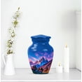 thumbnail image 6 of Mountain Small Keepsake Cremation Urn For Ashes Adult - 3 Inch Burial Urn For Women & Men - Blue Mini Urns For Human Ashes For Male And Female - Decorative Funeral Urns For Mom And Dad, 6 of 7