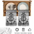 thumbnail image 5 of Nautical Anchor Kitchen Towels Set of 2, Rudder Stars Retro Black Grey Wooden Grain Absorbent Dish Towels for Kitchen, Microfiber Hand Towel, Quick Drying Tea Towel for Cleaning Decorative Dishcloths, 5 of 7