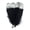 Black and Silver, variant on Metallic Tipped Goose Pallet Feather - Black and Silver