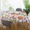 thumbnail image 6 of 60"x60" Halloween Pumpkin Tablecloth, Waterproof Washable Polyester Square Table Cover, Durable Tablecloth for Kitchen Dining Table Party Decor, 6 of 7