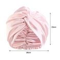 thumbnail image 6 of Skymirror Adjustable Satin Faux Silk Bonnet Front Knot Back Adjustable Buckle Large Long Curly Hair Wrap Elastic Drawstring Beauty Hat, 6 of 7