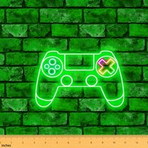 jejeloiu Gamer Gaming Fabric by the Yard 2 Yards,Modern Video Game Room Decor Fabric by the Yard,Green Geometric Fabric for Sewing For Kid Boy,Lightweight Room Decorative