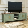 thumbnail image 2 of HLR Farmhouse 63" TV Stand, for TVs up to 70", Living Room Wooden Entertainment Center with Storage, Green, 2 of 11