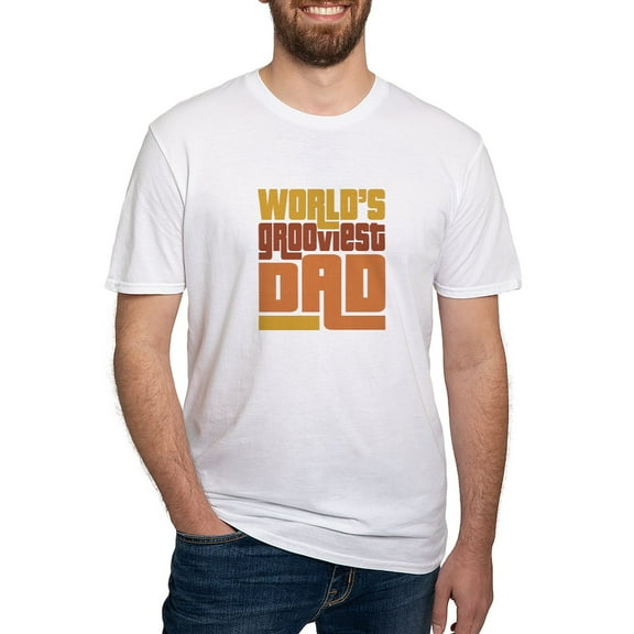 CafePress - World's Grooviest Dad Fitted T Shirt - Fitted T-Shirt, Vintage Fit Soft Cotton Tee