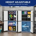 thumbnail image 5 of AUHUP 4 Doors Garage Storage Cabinets with 3 Adjustable Shelves, 71"H Locking Steel Storage Cabinet for Home Office, Garage,Warehouse,Workshop (Gray White), 5 of 8