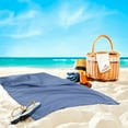 thumbnail image 4 of PiccoCasa Microfiber fast-drying Sand Free Beach Travel Towel 30"x60" Navy Blue, 4 of 7