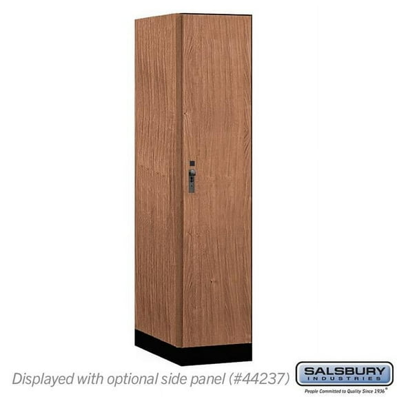 Salsbury Industries 18-41164RO 18 in. Wide Premier Wood Locker - Single Tier - 1 Wide - 6 ft. High - 24 in. Deep - Red Oak - Hasp