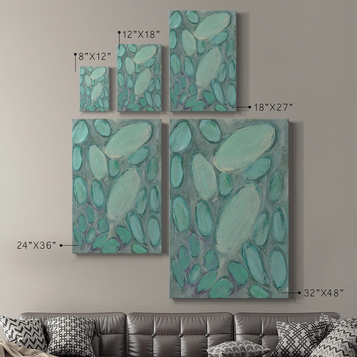 Blue Orbs II Premium Gallery Wrapped Canvas - Ready to Hang
