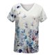 thumbnail image 4 of Camiseta de manga corta suelta con cuello en V y estampado informal a la moda para mujer Pompotops hkajfhjk464362, 4 of 5