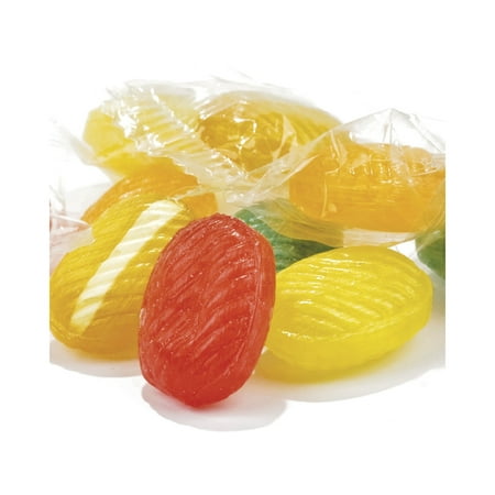 Kosher Hard Candy Assorted Honey Filled Candies | Grape, Green Apple, Honey, Lemon, Orange, Strawberry | Honey Flavored Hard Candy Wrapped Bulk| Kosher | 15oz bag ()