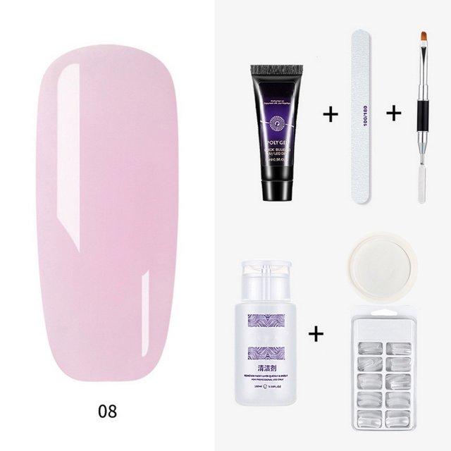 WIFKLSIIPG Nail Extension Fiber Set Fiberglass Nails Phototherapy Extension Glue 30ml