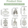 thumbnail image 2 of 96 Pcs 6 Styles Alloy Bible Theme Charms Armor Alloy Pendant Metal Charms Sword and Cross Shoe Charms for Bracelet Necklace, 2 of 7