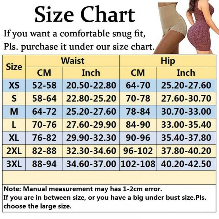 XS-3XL Plus Size Sexy Women's Shaper Underwear Booty Lifter Ladies