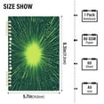 thumbnail image 2 of Wirebound Notebook Hardcover Spiral Notebooks Green Lightning Bolts, 60 Pages, 80 GSM, 5.7 x 8.3in, 2 of 8