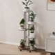 thumbnail image 1 of Metálico Multiple Flower Pot cm de Alturaolder Estante con Ruedas Indoor/Outdoor Planter cm de Profundidadisplay Unit para Patio Garden Corner Balcony y Living Sala (5-Tier Black), 1 of 8