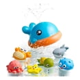 thumbnail image 1 of Juguetes Bañera Baño Para Bebes Ballena Rociadora 6pz Multicolor., 1 of 9