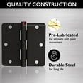thumbnail image 6 of Design House 10-Pack 3.5" H x .25" Radius Butterfly Interior/Exterior Door Hinges, Oil Rubbed Bronze, 6 of 13