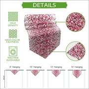 Happy Valentine's Day Table Runner Linen Burlap Table Runner 36 Inches Small Dispersion Pink Red Love Hearts Dresser Scarves for Kitchen Island Coffee Dining Room Party Holiday Decoration 13x36