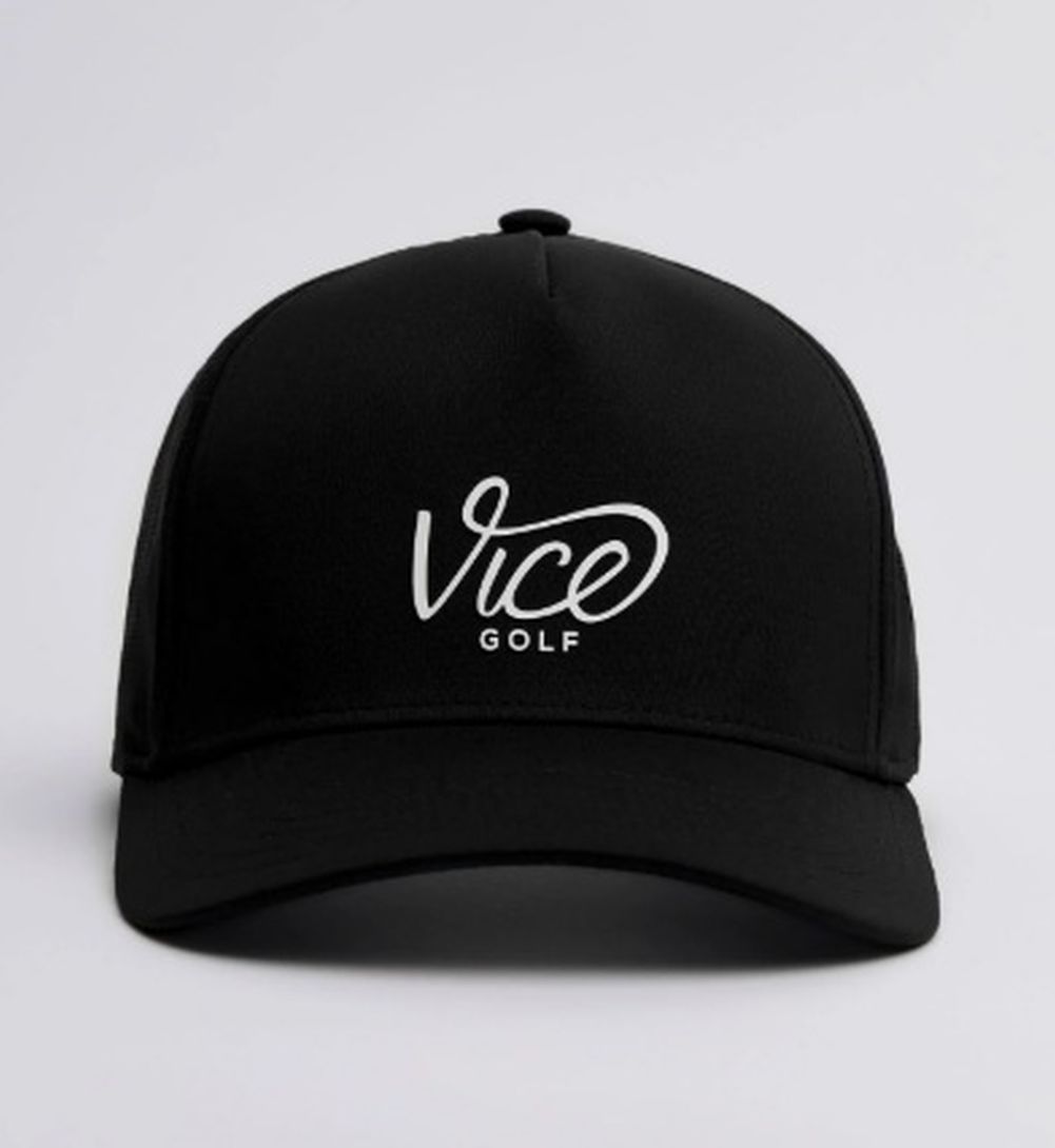 Vice Golf Vengeance 2.0 Cap (Black/White, Adjustable) Golf Hat 2026 NEW