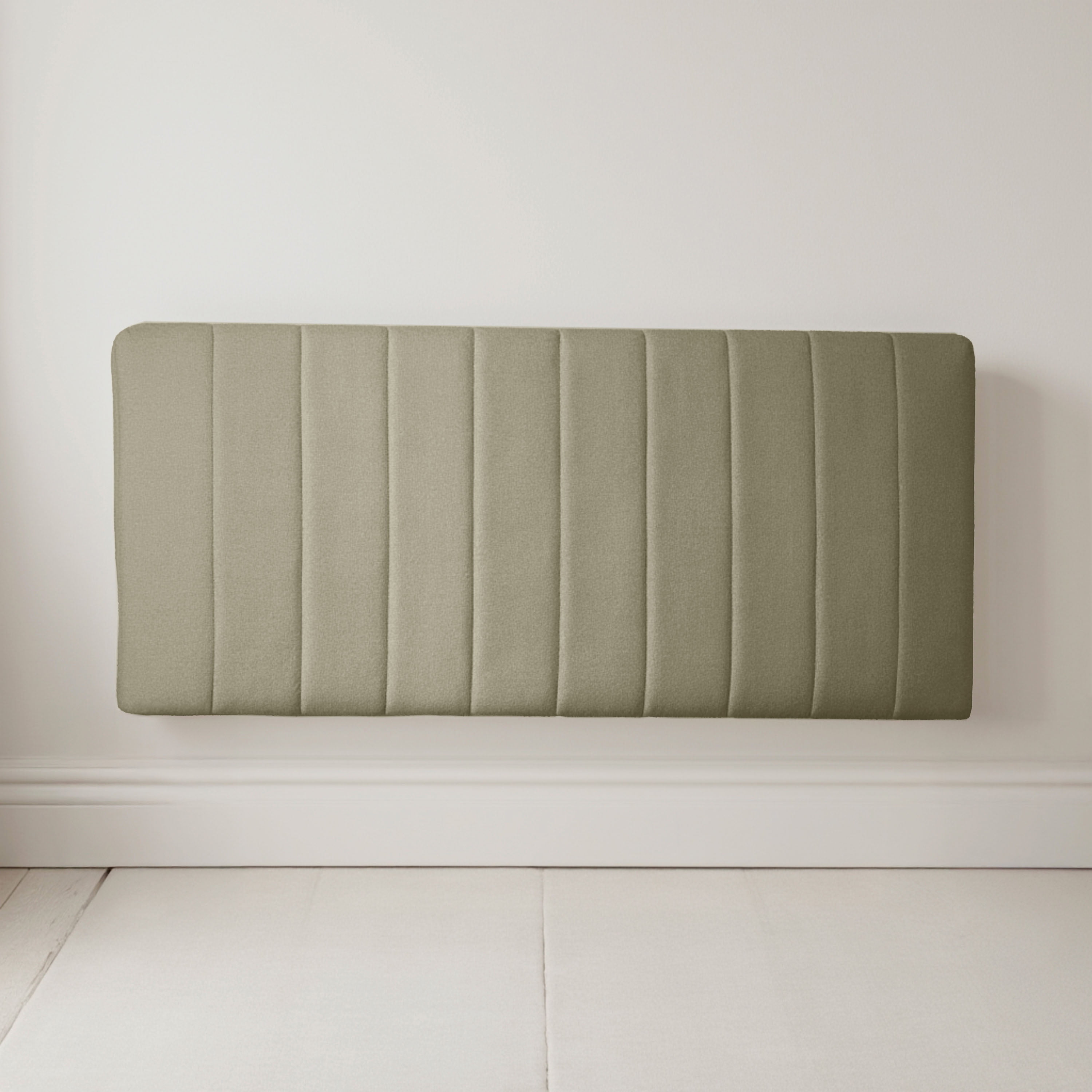 Lammlaoe Full Size Headboard, Upholstered Wall Mounted, Peel and Stick Installation, Sound Reducing 3D Panel Design, Easy Assembly, Olive Green