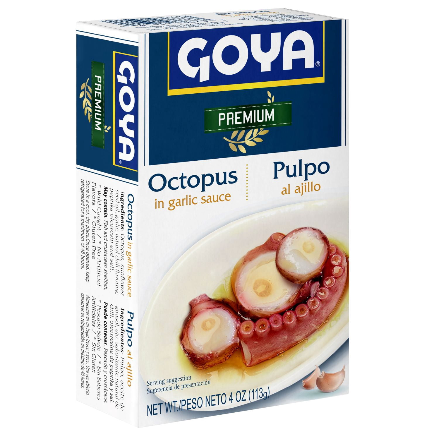 Goya Octopus in Garlic Sauce, 4 oz Can