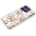 thumbnail image 3 of For Moto G Stylus 5G 2026/2025 Lavished Floral Butterfly Bling Stones Hybrid Case - Pink, 3 of 3