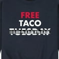 thumbnail image 3 of Instant Message - Free Taco Tuesday  - Men's Crew Neck Fleece Pullover, 3 of 6