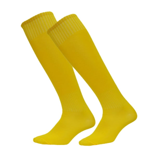 Minnieouse Calcetines deportivos de fútbol sobre la rodilla toalla de algodón inferior béisbol adultos hombres calcetín antideslizante moda calcetería Medias Amarillo Minnieouse AP012985-05