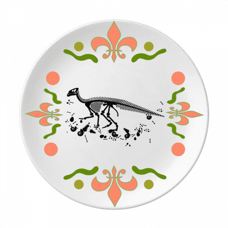 

Dinosaur Bone Bones Black Flower Ceramics Plate Tableware Dinner Dish