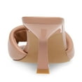 thumbnail image 5 of Steve Madden Thai Slip On Cushioned Tan Leather Square Toe Kitten Heeled Sandal (8.5, TAN LEAT), 5 of 6