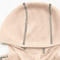 thumbnail image 6 of CYRBOKO Girls Hooded Jackets, Thermal Outdoor Cotton Full Zip Athletic Outerwear Pink Size 7-8 T, 6 of 7