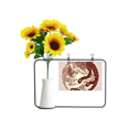 thumbnail image 1 of Two Phoenixes Fly Animal Portrait Artificial Sunflower Vases Bottle Blessing Card, 1 of 3