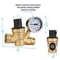 thumbnail image 3 of Brass Water Pressure Regulator 3/4 Lead-Free with Gauge for RV Camper Adjustable Water Pressure Regulator,Build-in Oil (NH Threads), 3 of 7