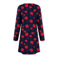 thumbnail image 4 of RKSTN Dresses for Women Mode Robe Pull à Col Rond Manches Courtes Imprimée Tempérament Robe Évasée pour Femmes, 4 of 5