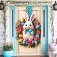 thumbnail image 1 of ddioayh Easter Door Cover for Outdoor Party Decoration Photo Prop Holiday Celebration Bunny Design Horizontal Door Curtain 1-Pack Easy Install, 1 of 6
