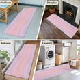 thumbnail image 5 of Pink Purple Ombre 2'x6' Runner Rugs for Hallway Kitchen Bedside Non Slip Washable, Modern Abstract Striped Polka Dots Entryway Rug Runners with Rubber Backing, Long Carpet Runner for Laundry Room, 5 of 8