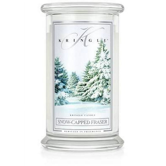 SNOW CAPPED FRASER Large 2-Wick 22 oz 100 Hour Jar by Kringle Candles