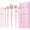 Pink, variant on Jessup Makeup Brushes 14Pcs Premium Synthetic Powder Foundation Contour Blush Concealer Eye Shadow Brush Kit with Gift Box, Light Grey T329-G