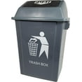 thumbnail image 1 of 50L Square Waste Bin With Push Lid, Black, 1 of 1
