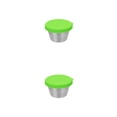 thumbnail image 3 of Bewildely Recipiente para aderezo para ensaladas a prueba de fugas con tapas coloridas, tamaño portátil para recipiente para salsa On Go, verde Verde 2Conjunto, 3 of 6