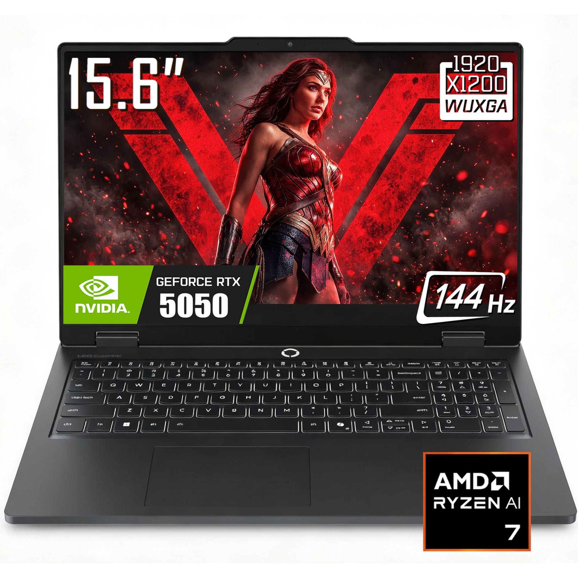 Lenovo LOQ E15 Gaming Laptop, 15.6" 1920 x 1080 FHD 144Hz IPS LCD Display, AMD Ryzen 7 170, NVIDIA RTX 5050, Backlit Keyboard, Win11 Home (16GB DDR5 RAM - 512GB SSD)