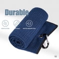 thumbnail image 4 of Mile High Life Microfiber Waffle Pattern Tri-fold Golf Towel | Brush Tool Kit with Club Groove Cleaner, Retractable Extension Cord and Clip, 4 of 4