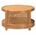 thumbnail image 4 of bali & pari Louis Modern Bohemian Natural Brown Rattan Coffee Table, 4 of 8
