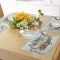 thumbnail image 4 of Ambesonne Underwater Place Mats Set of 4, Fishing Sea Food, Standard Size, Mint Green Multicolor, 4 of 6