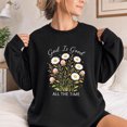thumbnail image 3 of Jollimate God Is Good All The Time Sweatshirt, Wildflower Christian Graphic Pullover, Faith Hope Sweatshirt Gift for Women, 3 of 6