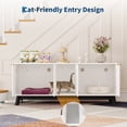 thumbnail image 4 of 59" Double-Room Cat Litter Box Enclosure, Large Hidden Litter Box Furniture – Modern Wooden Cat House with Litter Mat – TV Stand Side Table, 4 of 8